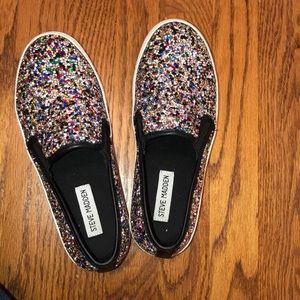 Steve Madden sparkly slip ons